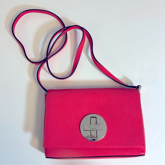 kate spade Handbags - Kate Spade Hot‎ Pink Peony Newbury Lane Sally Crossbody Leather Bag